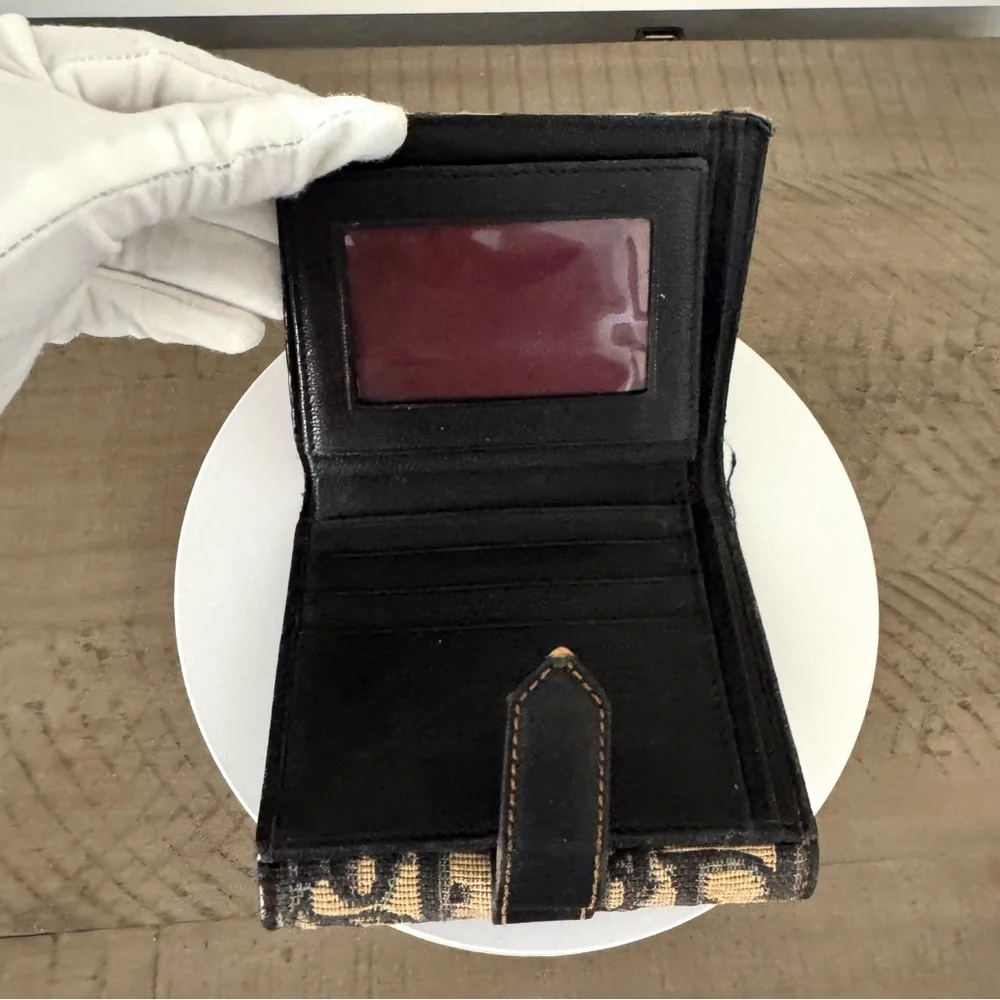 Dior Trotter Pattern Compact Wallet - Vintage